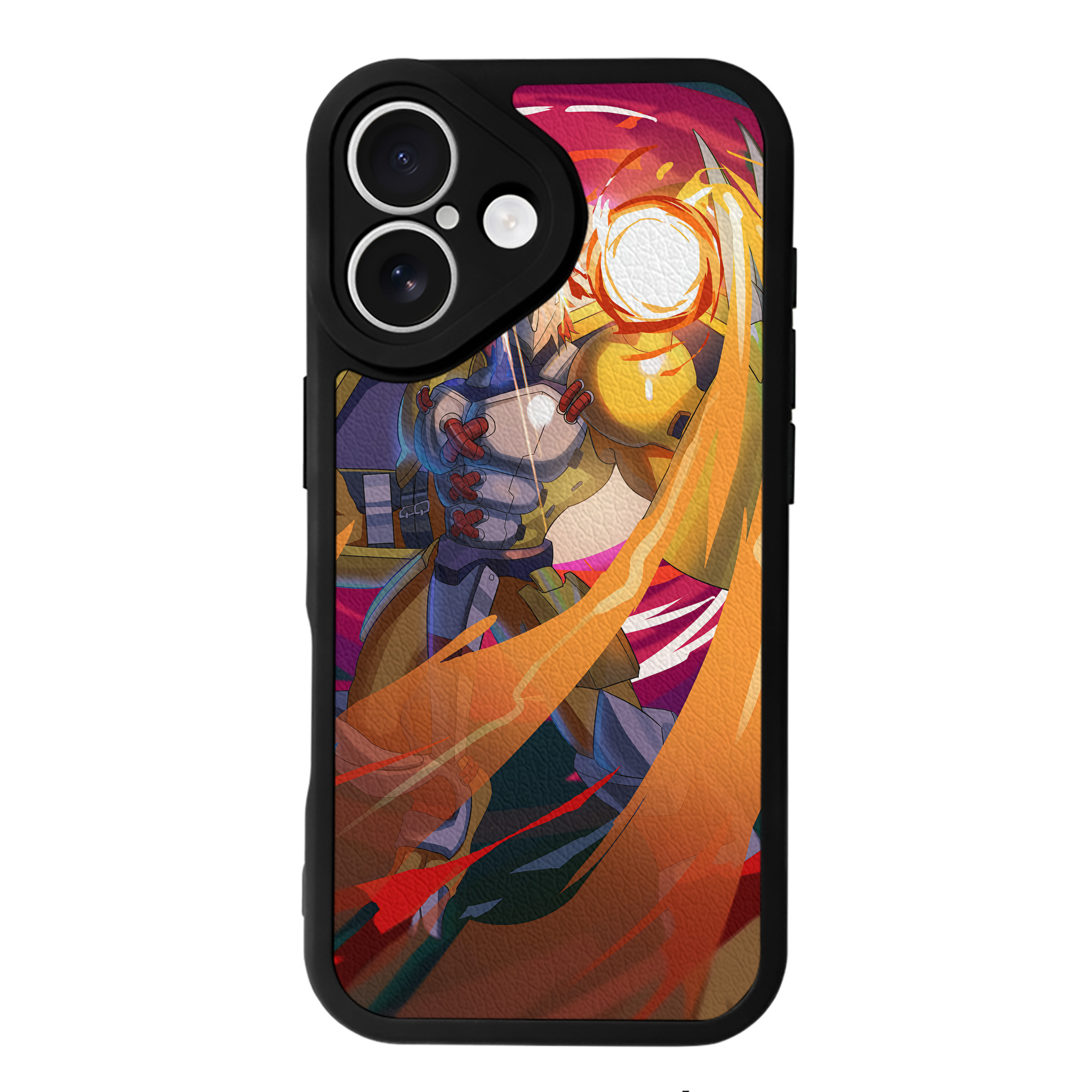 （画像用） Digimon デジタルモンスター/デジモン 【iPhone 16シリーズ対応】シリコンスマホケース（レザー調） 材質：シリコン